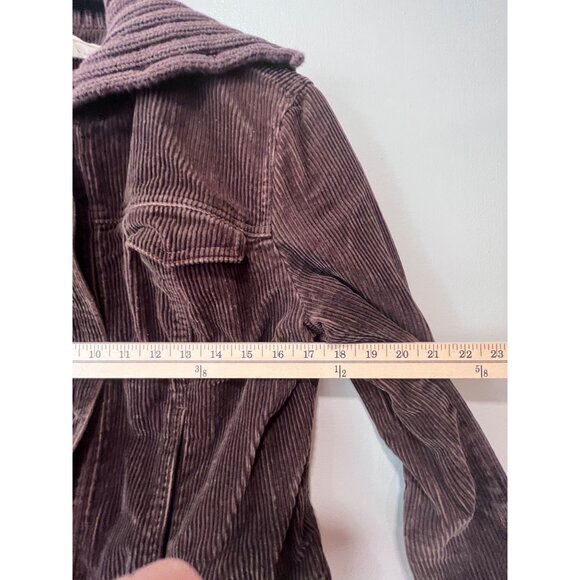 J.Crew Womens Corduroy Jacket With Sweater Collar Medium‎ Brown Cotton - Picture 4 of 9
